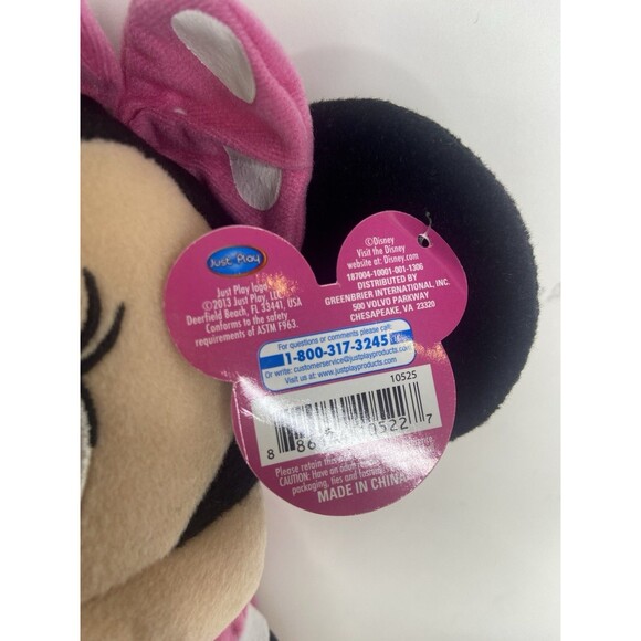 Disney Minnie Mouse Just Play Plush Toy Stuffed Animal 2013 NEW - Picture 4 of 6